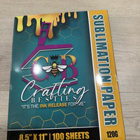 Teal Sublimation Paper120g| Crafting Besties ®| 8.5x11