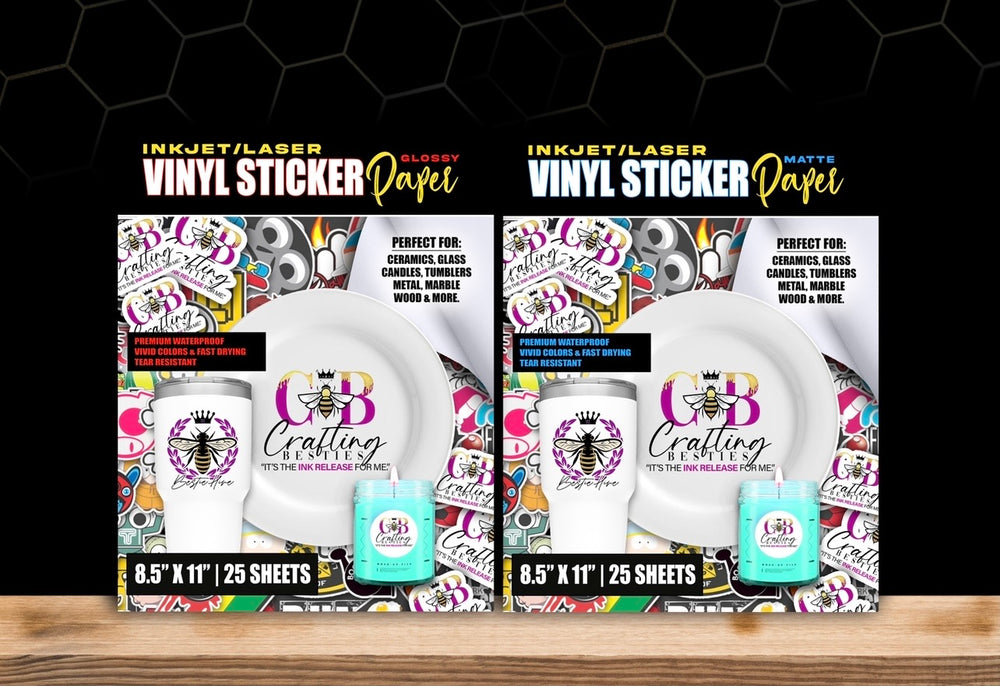 Vinyl Sticker Paper Glossy | Crafting Besties Sasha | Waterproof